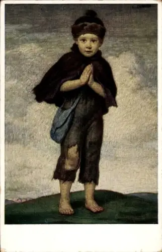 Künstler Ak Zumbusch, Ludwig von, Der bittende Knabe