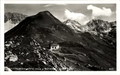 Ak Steeg in Tirol, Stuttgarter Hütte, Rüfikopf, Rauher Kopf