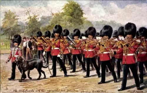 Künstler Ak Payne, Harry, The Irish Guards, Regimental pet Brian Boru