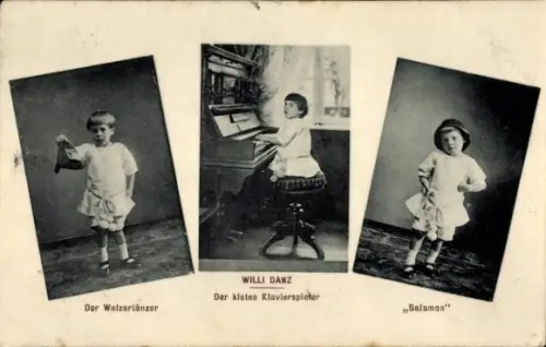 Ak Willi Danz, Kleiner Klavierspieler, Salamon, Walzertänzer