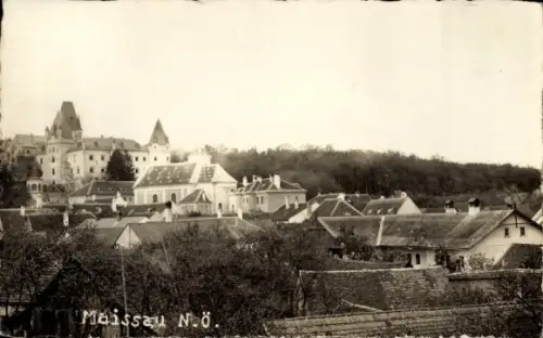 Ak Maissau in Niederösterreich, Maissau N.Ö., Ortsansicht, Schloss, Wohnhäuser