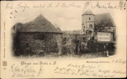 Ak Halle an der Saale, Moritzburg, Ostseite