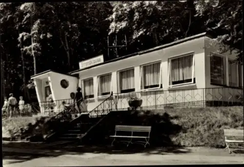 Ak Ostseebad Ueckeritz Ückeritz auf Usedom, Strandklause, Uckeritz, Usedom