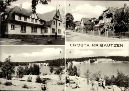 Ak Crosta Großdubrau in Sachsen, Konsum Gaststätte Blauer Adria, Dorfstraße, Blaue Adria