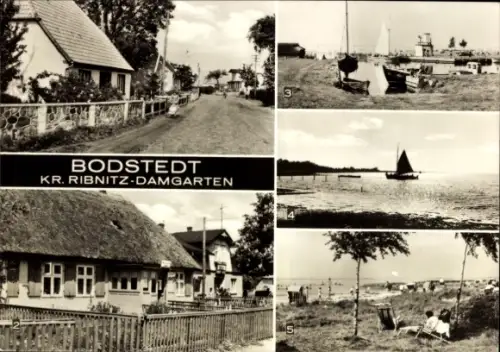 Ak Bodstedt Fuhlendorf Vorpommern, Dorfstraße, Rat der Gemeinde und Konsum-Gaststätte Zum Bodden,