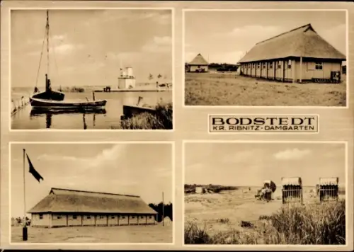 Ak Bodstedt Fuhlendorf Mecklenburg Vorpommern, Hafen, Strandkörbe, Teilansichten