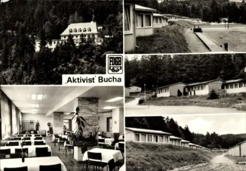Ak Bucha Neustadt an der Orla, FDGB-Ferienheim 'Aktivist',  Bungalows, Speisesaal