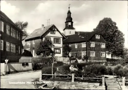 Ak Meura im Thüringer Wald, Sommerfrische Meura (Thür. Wald), Kirchturm