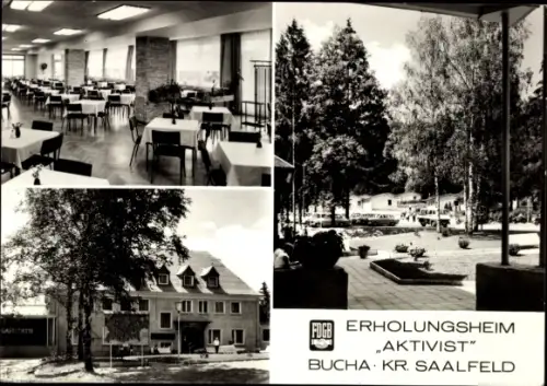 Ak Bucha Unterwellenborn in Thüringen, FDGB-Erholungsheim "Aktivist", Bucha, Kr. Saalfeld, Gastst