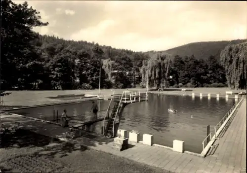 Ak Sitzendorf in Thüringen,  Schwimmbad