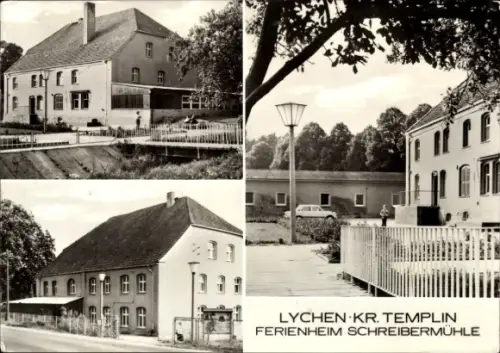 Ak Lychen in der Uckermark, Ferienheim Schreibermühle, VEB RFT Fernmeldewerk Leipzig