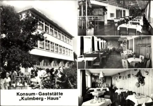 Ak Dorfkulm Unterwellenborn in Thüringen, Konsum-Gaststätte, Kulmberg-Haus