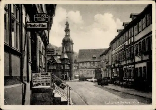 Ak Stolberg Südharz, Straßenpartie, Apotheke, Drogerie, Hotel Preußischer Hof, Reklame Zeiss