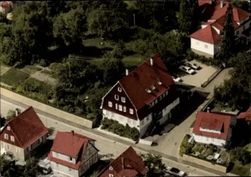 Ak Altburg Calw im Schwarzwald, Gasthaus Pension Krone,  Schwarzwald, Luftaufnahme