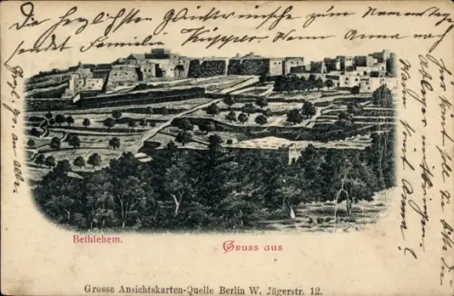 Ak Bethlehem Palästina, Gesamtansicht