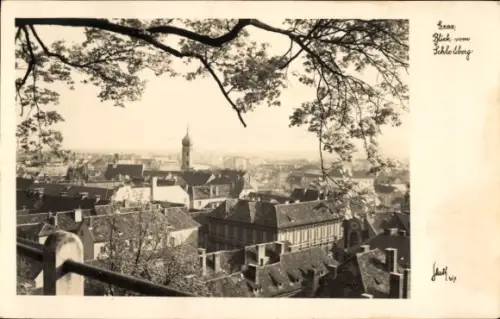Ak Graz Steiermark, Blick vom Schlossberg