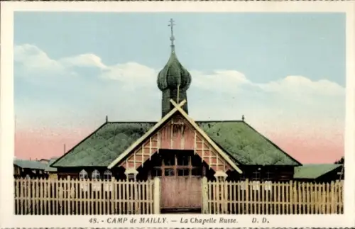 Ak Mailly le Camp Aube, Camp de Mailly,  La Chapelle Russe