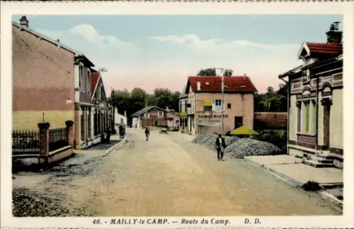 CPA Mailly le Camp Aube, Route du Camp