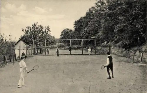 Ak Blankenburg am Harz, Rhotertsche Realschule und Alumnat, Tennisplatz