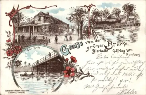 Litho Hamburg, Bierhalle Grüne Brücke