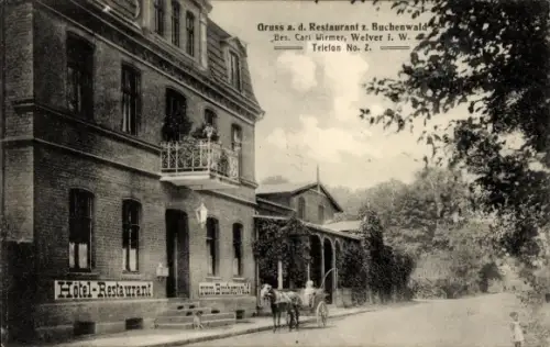 Ak Welver in Westfalen, Hotel-Restaurant, Restaurant zum Buchenwald