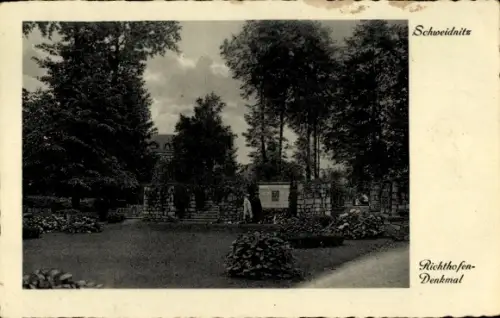 Ak Świdnica Schweidnitz Schlesien,  Richthofen-Denkmal