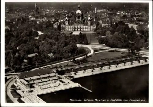 Ak Südstadt Hannover, Maschsee,  Rathaus, Maschsee, Gaststätte