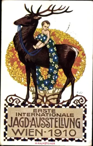 Künstler Ak Wien, 1. Internationale Jagdausstellung 1910