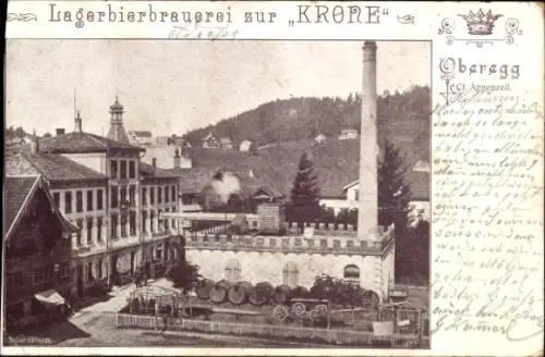 Ak Oberegg Kt. Appenzell Innerrhoden, Lagerbierbrauerei zur Krone