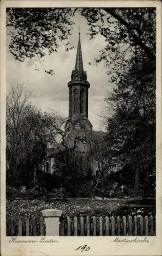 Ak Linden Hannover in Niedersachsen, Martinskirche