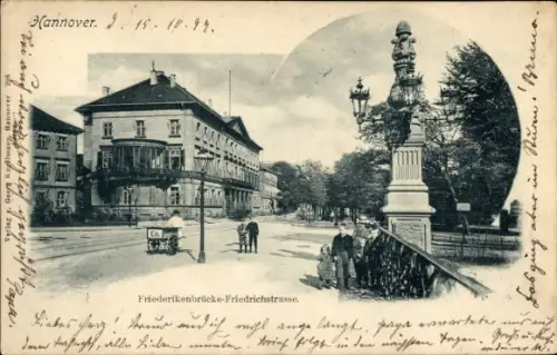 Ak Hannover, Friederikenbrücke, Friedrichstrasse