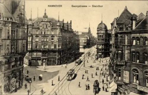 Ak Hannover, Georgstrasse, Steintor
