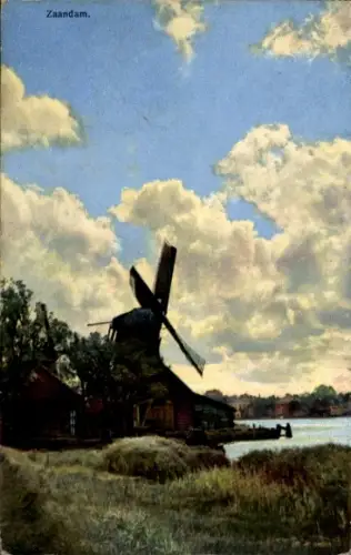 Ak Zaandam Zaanstad Nordholland, Windmühle, Nenke und Ostermaier 2948