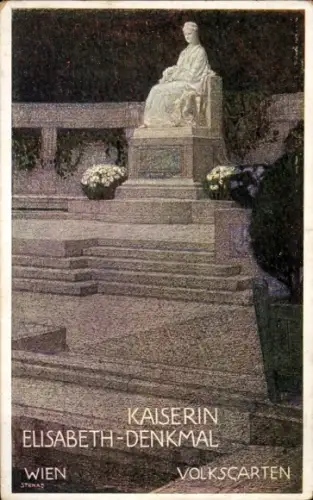 Ak Wien 1 Innere Stadt, Volksgarten, Kaiserin-Elisabeth-Denkmal