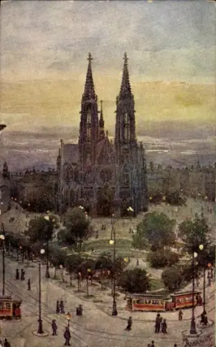 Künstler Ak Wien 9 Alsergrund Österreich, Votivkirche