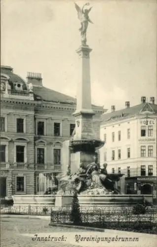 Ak Innsbruck in Tirol, Vereinigungsbrunnen
