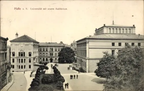 Ak Halle an der Saale, Universität mit neuem Auditorium