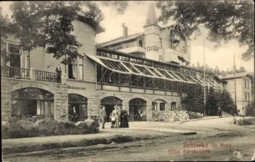 Ak Schierke Wernigerode im Harz, Restaurant,  Hotel Fürstenhöh