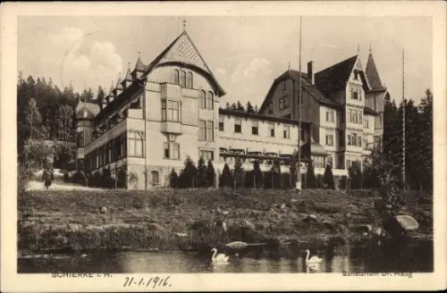 Ak Schierke Wernigerode im Harz, Sanatorium Dr. Haug