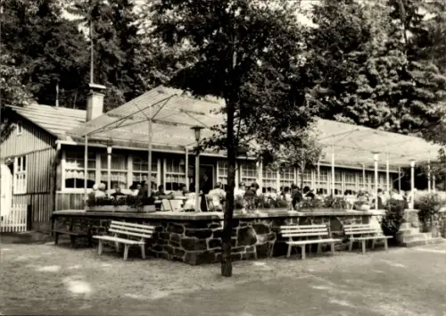 Ak Frauenwald am Rennsteig Ilmenau in Thüringen, Waldcafé