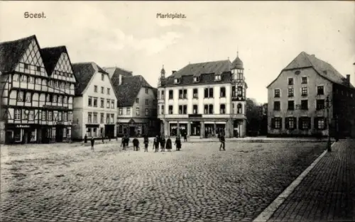 Ak Soest in Westfalen,  Marktplatz