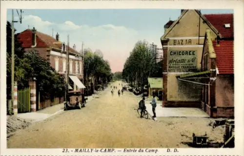 CPA Mailly le Camp Aube, Entrée du Camp