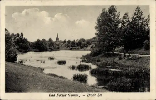 Ak Polczyn Zdrój Bad Polzin Pommern,  Brode See