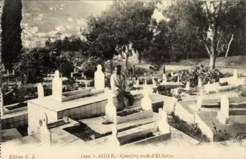 Ak Algier Algerien, Arabischer Friedhof von El Kettar