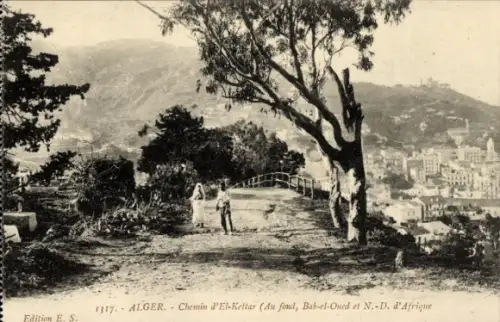 Ak Algier Alger Algerien,  Chemin d'El-Kettar, Bab-el-Oued, Notre-Dame d'Afrique