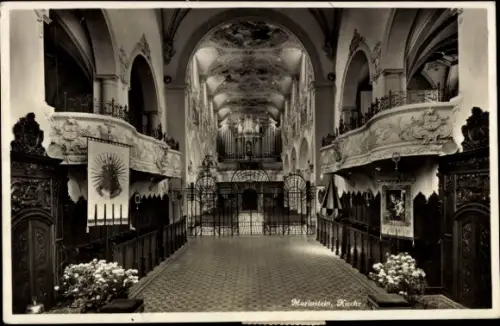 Foto Ak  Mariastein Kanton Solothurn, Inneres der Kirche