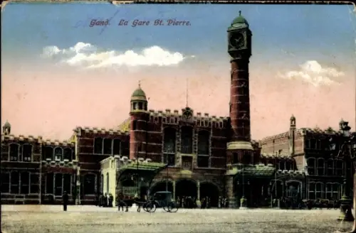CPA Gand Flandre orientale, Gare St. Pierre