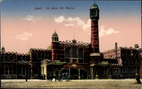 CPA Gand Flandre orientale, Gare St. Pierre