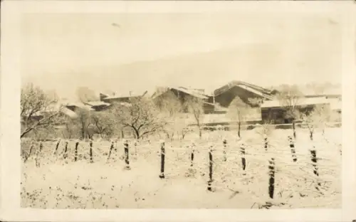 Ak Jallaucourt Gellshofen Lothringen Moselle, Ortspartie im Winter