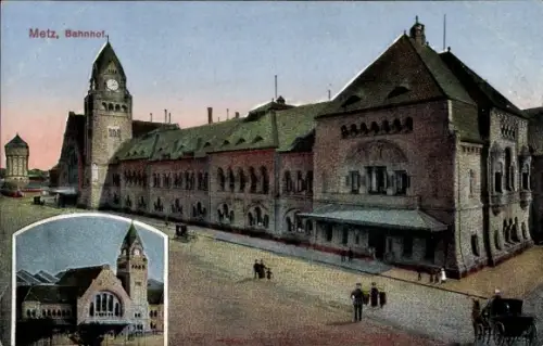 Ak Metz Moselle, Bahnhof